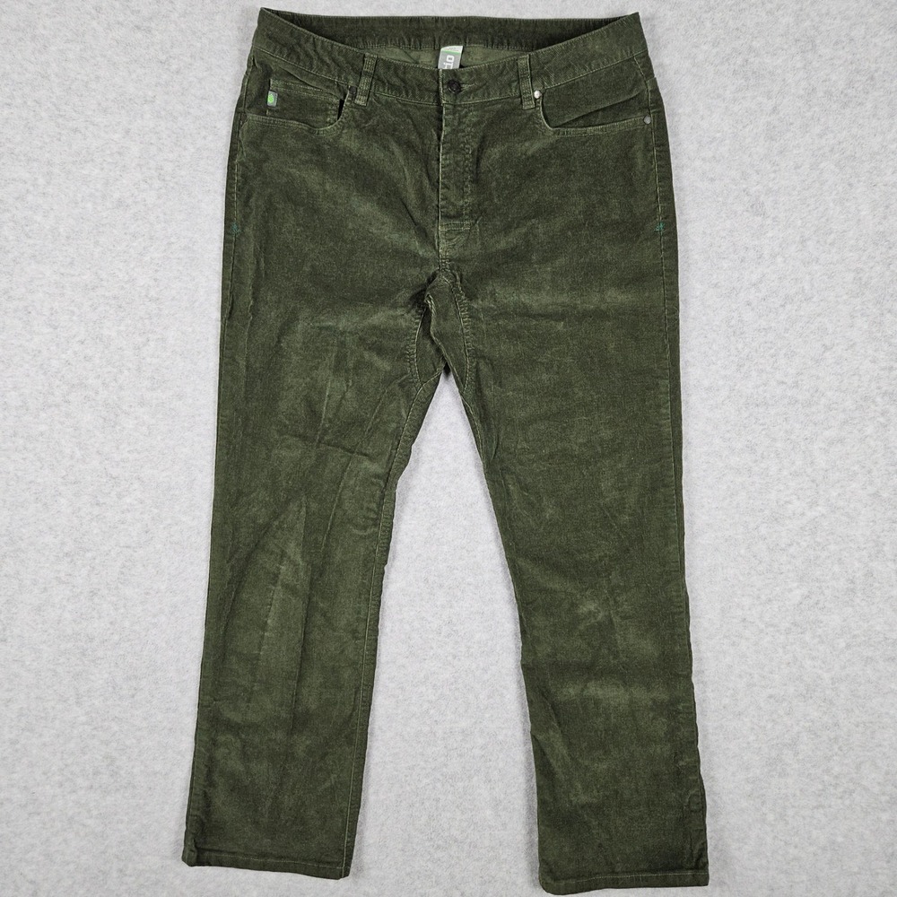 Stio (Men's 36S) Green Corduroy Rivet Pants Outdoor Hiking Casual Organic Cotton
